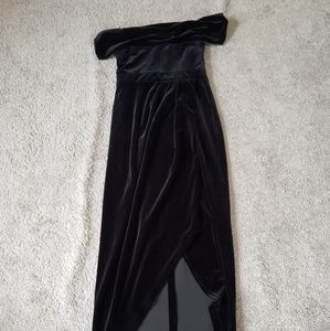 BHLDN Black Velour Dress
